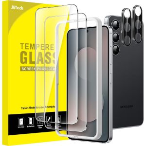 KALANKA-Protection D'&eacute;cran pour Samsung Galaxy S25 FE avec Protecteur d'Objectif de Cam&eacute;ra, Film en Verre Tremp&eacute; 9H, Fingerprint ID Compatible, HD Transparent, 2 Pi&egrave;ces Chacun - Neuf