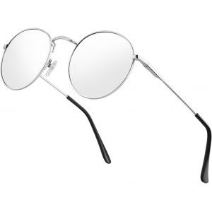 Lunettes De Soleil Rondes Polarisées Pour Homme : Lunettes De Soleil Rondes Rétro Pour Homme Et Femme Lunettes De Soleil En Métal Hippie Voyage Conduite - Neuf
