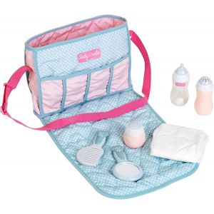 Tdrfl-1653 Baby Coralie Sac À Langer Pour Poupées|Accessoires: Biberon,Couche,Boîte À Pommade (Factice) Etc...|Jouet Pour Enfants À Partir De 3 Ans - Neuf