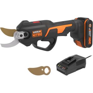 ASFASFq-NITRO Sécateur Électrique sans Fil 18V (20V Max) WG330E.1 Cisaille Brushless PowerShare Coupe 25mm pour Jardin et Arbres Fruitiers avec Batterie et Chargeur - Neuf