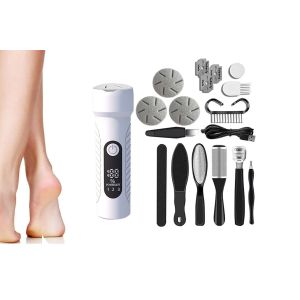 R&acirc;pe &Eacute;lectrique Pour Callosit&eacute;s Avec Chargement Usb Et 3 T&ecirc;tes De Meulage Pour Les Soins Des Pieds - Neuf