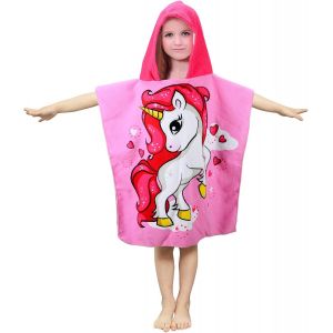 Tzf-Cape De Bain Enfant Poncho De Bain Enfant Serviette De Bain Enfants Serviette De Plage &Agrave; Capuche Motifs Mignons Usage Multiple Pour Enfants De 2 &Agrave; 8 Ans - Neuf