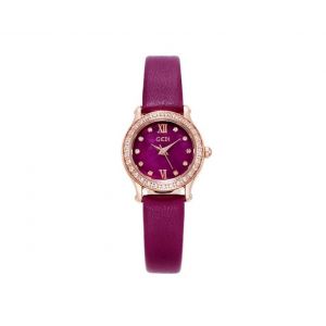 Montre &Agrave; Quartz &Eacute;tanche Pour Femme Avec Bracelet En Cuir Et Cadran Rond - Neuf
