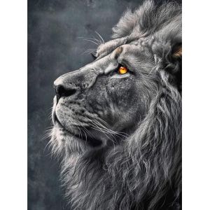 Oayew-40x50cm Peinture Diamant Lion Ensemble Yellow Eyes Noir Motif Lion Diamond Painting Le Roi Emotions F&eacute;lins Cristal Mosaic Convient Aux Hommes Et Aux Femmes Artwork Diy Home Wall Decoration - Neuf
