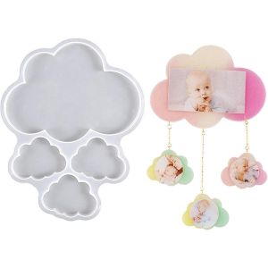 Moule Silicone R&eacute;sine Epoxy, R&eacute;sine Epoxy Nuage, Moules Silicone Pour Resine Epoxy D&eacute;coration Cadeau Fait Main, Kit Complet R&eacute;sine Epoxy, Loisirs Cr&eacute;atifs, Activit&eacute;s Artisanales(Nuage) - Neuf
