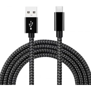 CHECARZHN--NO1-Cable Usb C [Usb 3.0, 2M], Cable Usb Type C Usb 3.0 Charge Rapide 2A Qc 3.0, Cable Chargeur Usb C Nylon Tressé Full Black - Neuf