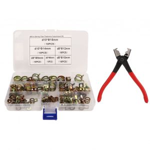 XYONG Colliers de serrage pour tuyaux, 60 pieces, avec boite de rangement pour pinces, kit de serrage pour tuyaux portables et economiques pour l'entretien - Neuf