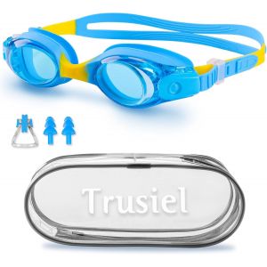 Kalanka-Lunettes Piscine Enfants 5-13ans, Lunettes De Natation Pour Enfants Garçons Et Filles, Antibuée Anti-Fuites Et Protection Uv Avec Bouchons D'oreille Et Pince-Nez - Neuf
