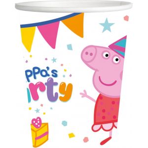 Kal- Gobelets Peppa Pig Pour Enfants Décoration D'anniversaire D'enfants Articles Pour Fêtes À Thème Et Célébrations 8 Verres De 250 Ml - Neuf