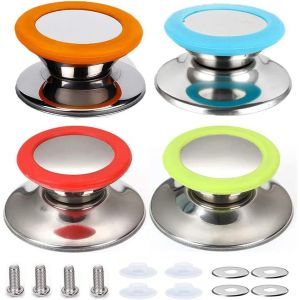 Pc Le Couvercle Du Pot Couvre, Le Couvercle Du Pot Couvre, Bouton De Remplacement Pour Les Ustensiles De Cuisine (4 Couleurs) - Neuf