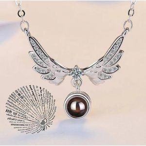 Collier De Projection 100 Langues,Pendentif Je T'aime,Pour Amant,Petite Amie,Couple Créatif,Bijoux Romantiques,Cadeaux,2022-45cm-Silver-03 - Neuf