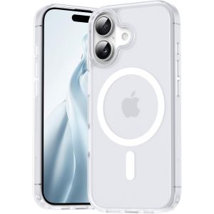 LORANKA-Coque pour iPhone 17, Compatible avec MagSafe Recharge sans Fil, Protection Antichoc, Anti-Jaunissement,Dos Anti Rayures PC Magn&eacute;tique &Eacute;tui Housse pour iPhone 17,Blanc - Neuf