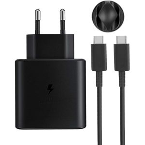 Chargeur Rapide USB C 45W Chargeur Ultra Rapide avec C&acirc;ble USB-C 2 m 5 A pour MacBook Pro 13&iquest;, Samsung Galaxy S25 S24 S23 S22 Ultra/ S25+/S21 S20FE/Note 10+, Tab S7/S7+/S8/S8+/S8/S9/S10 Ultra - Neuf