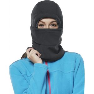 Cagoule D'hiver Polaire Pour Femme Et Enfant - Gris - Protection Thermique Pour Le Visage, Bonnet, Écharpe Pour Temps Froid - Neuf