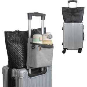 Porte-Gobelet De Voyage Avec Sangles Pour Ajouter Un Sac Mains Libres, Porte-Boissons, Accessoires De Voyage, Cadeau Pour Agents De Bord, Voyageurs, Gris - Neuf