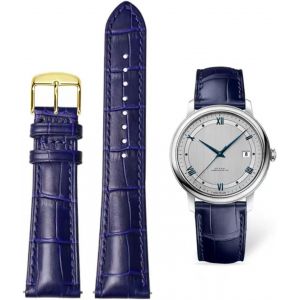 Bracelets De Montre Cuir Crocodile Grain Cuir V&eacute;ritable Souple Et Durable Bracelet De Remplacement En Acier Inoxydable M&eacute;tal Argent Or Boucle Hommes Dames Montre Bracelet (12mm-24mm) - Neuf