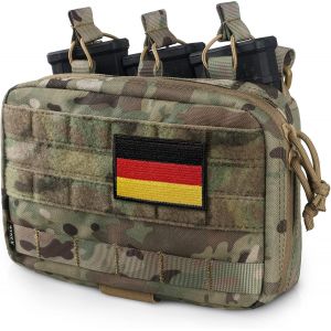 Jgd-Wynex Pochette Tactique Porte Chargeur 5.56 Poche Molle Scratch Pochette Rangement Pour Chargeur Militaire Sac &Agrave; Outil Tactique Poche De Delestage Avce Porte-Chargeur Triple Pour Hk416 M4 M16 - Neuf
