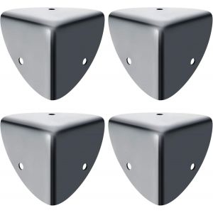Protection Coin De Table Protection D'angle En M&eacute;tal Antirouille Protecteur Et D&eacute;coration Antichoc De S&eacute;curit&eacute; Pour Tables Et Meubles Pointus,4pcs,Noir Mat,Ebj039b-4p - Neuf