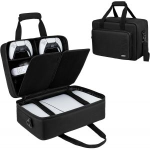 Sac PS5 Transport,Sac pour PS5,Sac de Rangement Compatible avec la Console et Disk,Digital Edition,Sac &agrave; Main pour Manette,Jeux,Casque de Jeu,Base de Console et Accessoires,Noir - Neuf