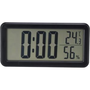 KAL-Réveil Numérique Avec Affichage De La Température Et De L'Humidité Thermomètre Hygromètre Horloge Intelligente Horloge Murale À Piles Bureau Salon Chambre Bureau Réveil - Neuf