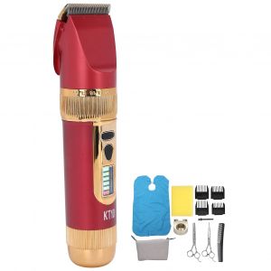 Kit De Tondeuse A Cheveux Rechargeable Pour Hommes, Coupe-Cheveux Pour Salon De Coiffure, Prise Americaine 100240 V, Rouge - Neuf