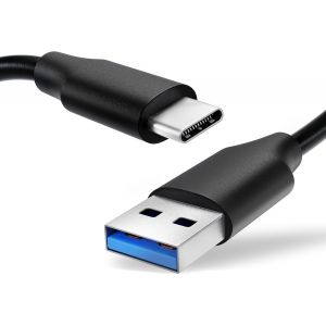 Ayu-Câble Usb C Vers Usb A 2.0 3a 1m Compatible Avec Garmin Edge 1040, Edge 1040 Solar, Edge Explore 2, Inreach Mini 2, Aera 760, Camper 795 Navigation Gps Transfert Données Data Charge Pvc Noir - Neuf