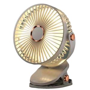 Clip de charge USB Ventilateur 5 vitesses Ventilateur de bureau personnel 2400mAh 720&deg; Rotation - Neuf