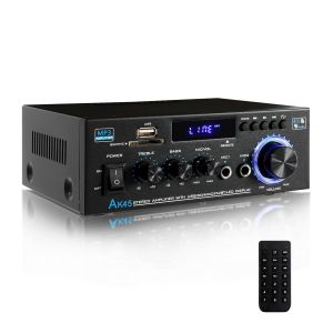 Hifi Bluetooth Amplificateur 1000W, 2Ch, 12 V / 220 V,Mini Récepteur Amplificateur Audio Stéréo Bluetooth (33Bt) - Neuf
