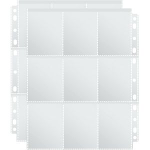 Mdy-Pochettes Pour Cartes, Double Page Protège Carte, 11 Troux, Transparents Jeu De Cartes Porte-Cartes Ensemble, Accessoires De Cartes À Collectionner (Transparent, 40 Feuilles 720 Poches) - Neuf
