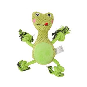 Jouet Couineur Amusant Pour Chien En Forme De Grenouille ¿ Peluche Durable À Mâcher Pour La Santé Dentaire Et Les Jeux, Design Dessin Animé Écologique - Neuf