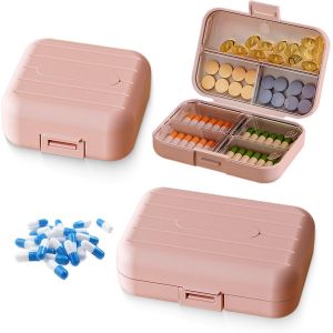 2 Pièces Pilulier Portable Voyage Boite Medicaments Voyage,Travel Pill Organizer,Valise Medicaments Voyage Pour Le Voyage Et L'usage Quotidien (Grand Et Petit) - Neuf