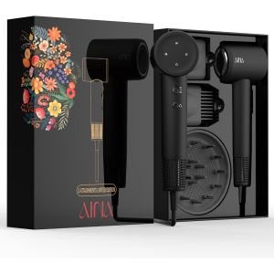 Professional Negative Ionic Hair Dryer,Hair Dryer With High Speed 160,000 Rpm,Brushless Motor For Quick Drying With Nozzle (3a Black) - Neuf