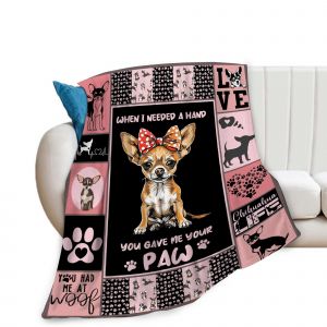Chihuahua Couverture Chien Couverture 40x50 Pouces Confortable Polaire Flanelle Literie Moelleuse Pour Les Filles, Les Femmes De L'adolescence Canap&eacute; Canap&eacute; D&eacute;cor - Neuf