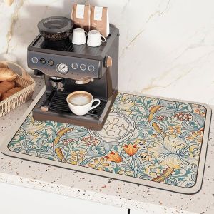 Eryi-Tapis Égouttoir Vaisselle, 40x50cm Tapis Cafetière Absorbant Café, Tapis D'égouttage Pour Machine À Café, Cuisine De Tapis De Séchage D'individu, Tapis Vaisselle Absorbant, Pour Vaisselle, Bar ( - Neuf