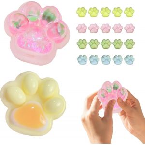 KAL-Squishy Lot De 22 Balles Anti-Stress En Forme De Patte De Chat - Pour Soulager Le Stress - Neuf