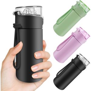 150ml Petite Bouteille Isotherme, Gourde Isotherme Avec Couvercle Verrouillable Anti-Fuite, Bouteille D'eau Acier Inoxydable À Double Paroi, Sans Bpa, Pour Running, École, Bureau (Noir) - Neuf