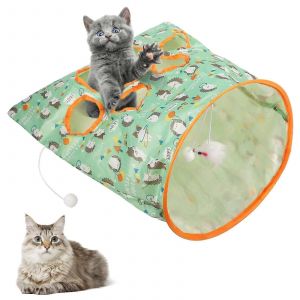 Chat Tunnel Sacs, 19.69x17.52 Pouces Pliable Jeu Interactif De Tube Pour L'int&eacute;rieur Des Chatons, Des Boules Jouet Pour Animaux De Compagnie - Neuf