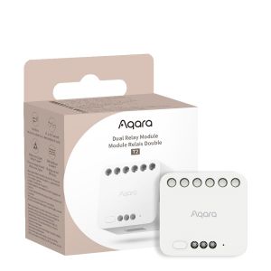 VornixorSarlshopModule Relais Double T2, N&eacute;cessite HUB Aqara Zigbee 3.0, pour Portes de Garage et Chaudi&egrave;res, Interrupteur &agrave; Volets Roulants et d'&eacute;clairage, Supporte Homekit et Alexa, avec Matter ove - Neuf