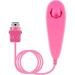 Manette Nunchuck Filaire Basée Sur Le Mouvement Pour Nintendo Wii Console Jeu Vidéo Couleur Rose - Neuf