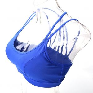 Soutien-Gorge De Sport Rembourre Pour Femme, Sous-Vetement Push-Up Pour Entrainement Et Course A Pied (Bleu Roi, Taille L) - Neuf