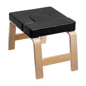Banc De Yoga-Duoku-Chaise D'inversion De Yoga-Entra&icirc;neur De Poirier-Cadre En Bois Et Coussin En Pu-Soulage La Fatigue-Noir - Neuf