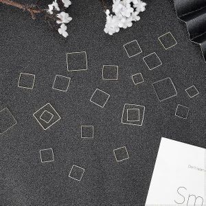 128 Anneaux Carr&eacute;s De 4 Tailles, En Laiton, Avec Monture G&eacute;om&eacute;trique Creuse Et Sertissage Ouvert, Pour La Cr&eacute;ation De Boucles D'oreilles Et Colliers. - Neuf