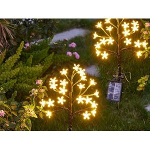 Lampe Solaire Led En Forme De Fleur Pour All&eacute;e De Jardin - Neuf