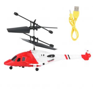 Helicoptere a induction rechargeable, modele d'avion, jouet USB (rouge) - Neuf