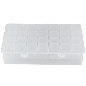 Hjlian Boite De Rangement A 28 Emplacements Pour Accessoires De Broderie, Peinture Diamant, Nail Art - Neuf