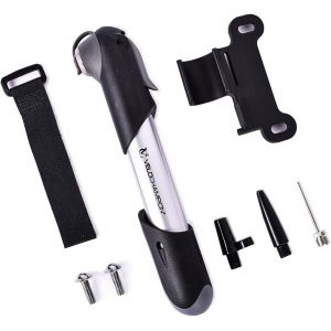 Asfasfq-Mini Pompe À Vélo Avec Support De Cadre | Pompe À Vélo En Alliage Avec Support De Cadre | Valves Presta, Schrader Et Dunlop | Pour Route, Montagne, E-Vélo - Neuf