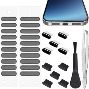 Kaly-Lot De 10 Capuchons Anti-Poussière Usb C Capuchon De Protection Usb C Bouchon De Protection Anti-Poussière Pour Téléphone Portable Capuchons Anti-Poussière Avec Brosse De Nettoyage - Neuf