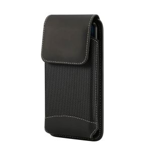 pour iPhone 16 Pro Max (2024) Housse Ceinture Verticale Cuir et Nylon - DFVmobile - Neuf