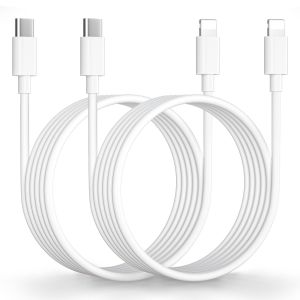 KALANKA-Cable USB C vers Lightning 2M/Lot de 2, Certifi&eacute; MFi C&acirc;ble Lightning USB C Cable iPhone 2M Charge Rapide C&acirc;ble iPad Fil Chargeur iPhone Cordon pour Apple 14 13 12 Pro Max Mini/11/XS/X/XR/8Plu - Neuf