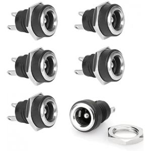 MEVRONISSHOP-6 pi&egrave;ces prises CC 5,5 x 2,1 mm 2 p&ocirc;les Prise d'alimentation int&eacute;gr&eacute;e - Neuf